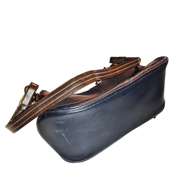 CL America Dark Blue & Brown Leather Purse - Picture 4 of 6